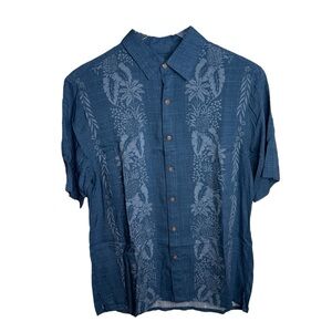 Tropical Blue Men's Casual Shirt